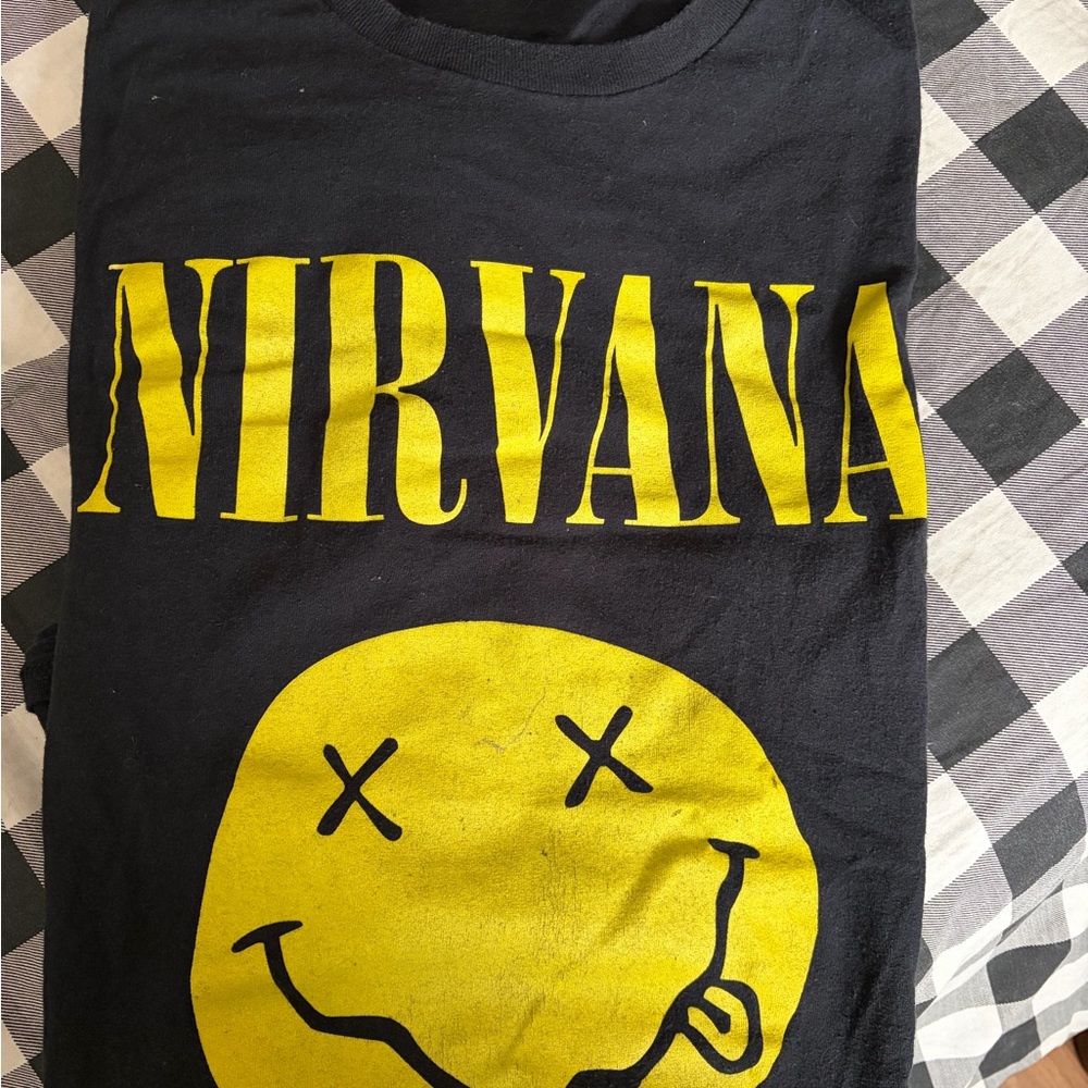 Nirvana Black and Yellow Graphic Tee